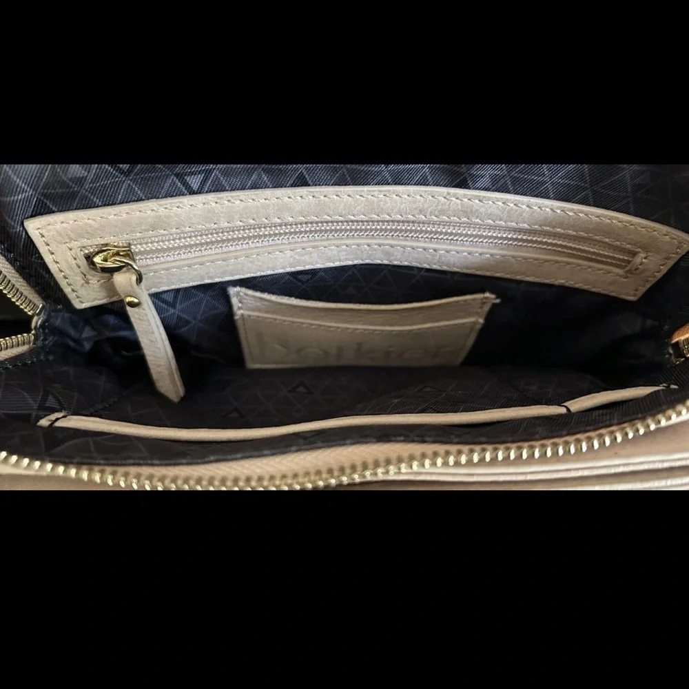 Botkier New York Warren City Blush & Gold Leather Crossbody Shoulder Bag Purse